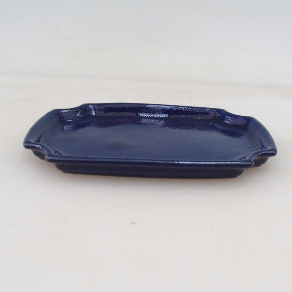 Keramická podmiska H01 - 11,5 x 8 x 0,5 cm - modrá