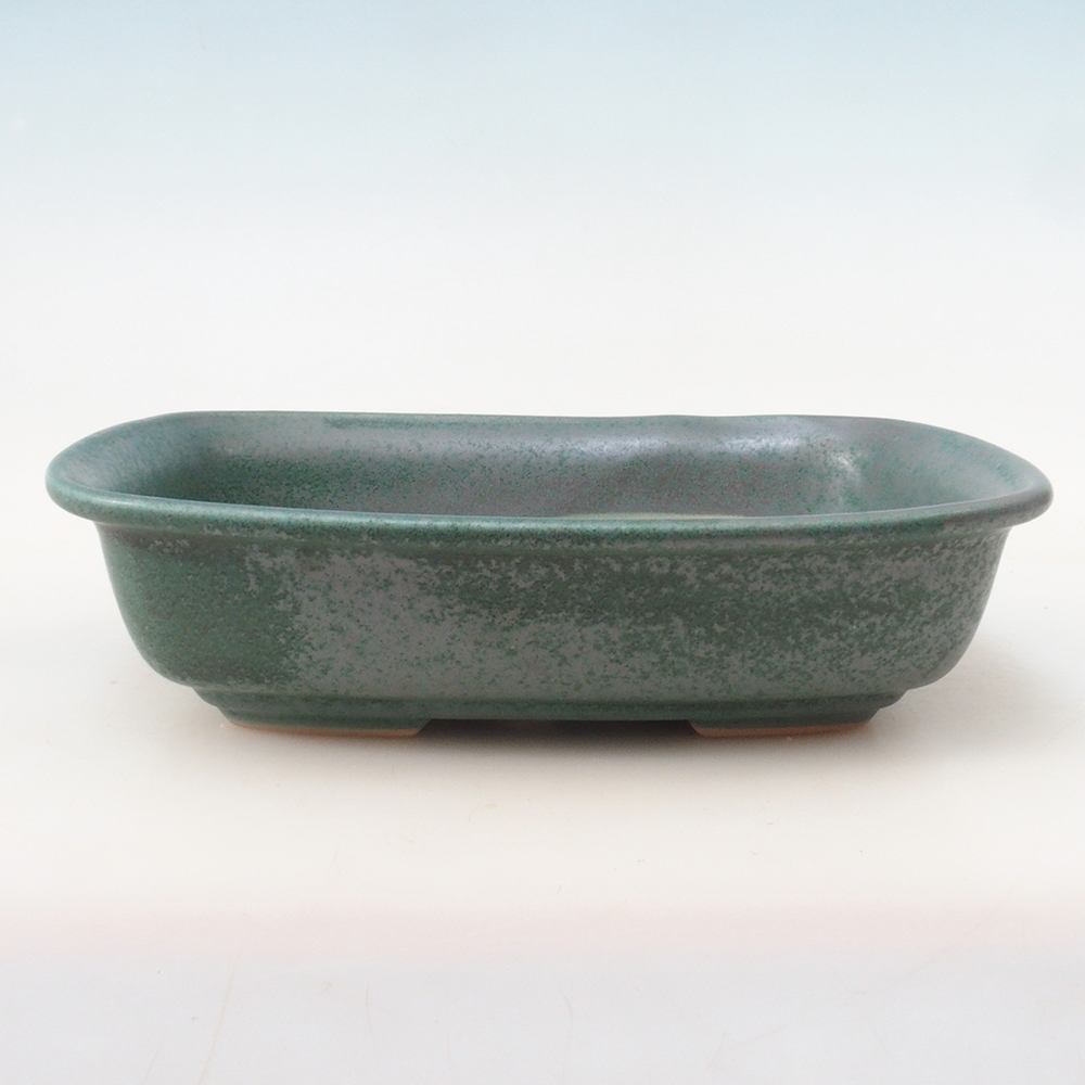 Bonsai miska + podmiska H09 - 30 x 23 x 7,5 cm. - zelená