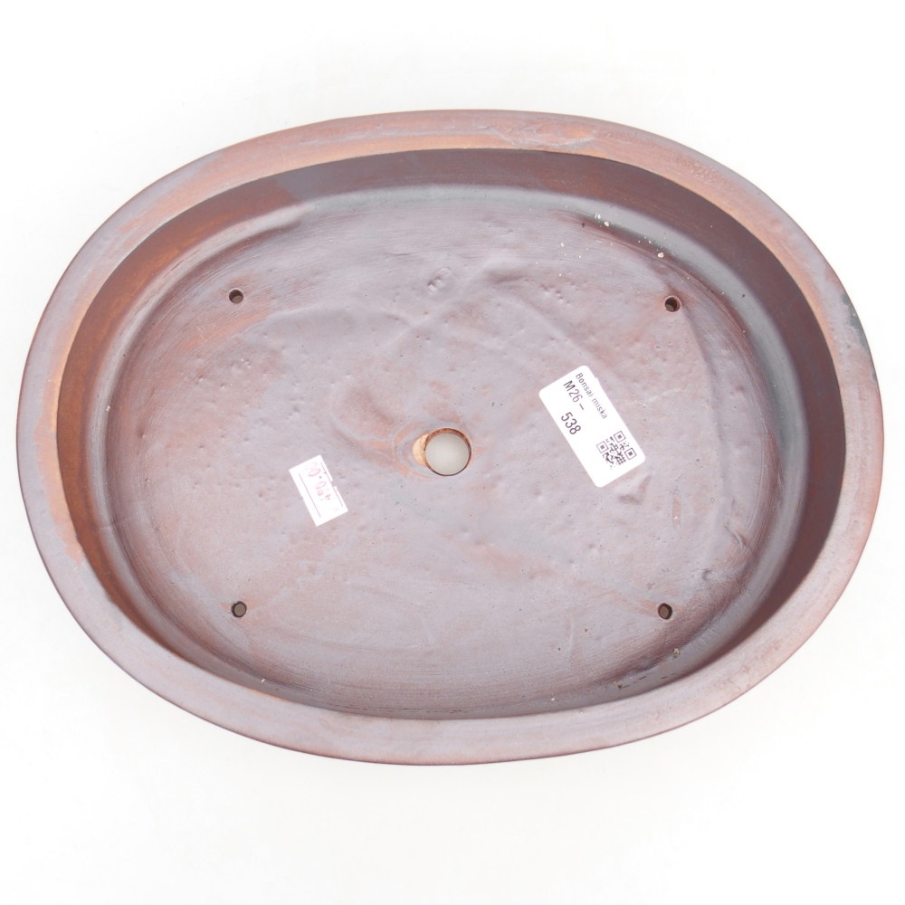 Keramická bonsajová miska 27 x 21 x 5 cm, farba kovu