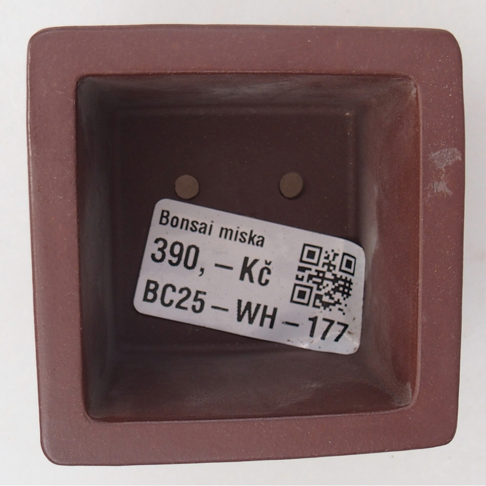 Mini bonsajová miska 6 x 6 x 4,5 cm, hnedá