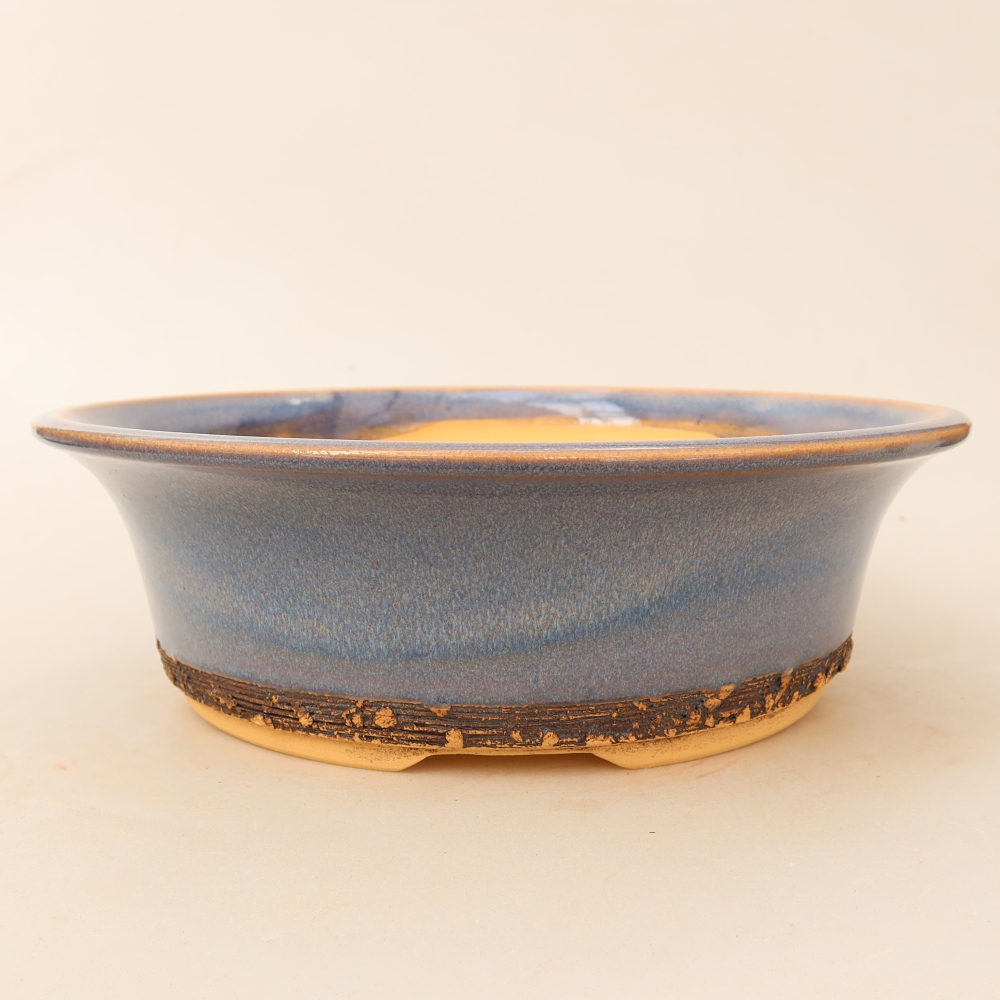 Keramická miska na bonsaje 26,5 x 26,5 x 8 cm, farba modrá