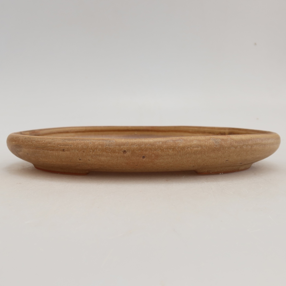 Keramická bonsajová miska 22,5 x 16,5 x 3 cm, farba béžová