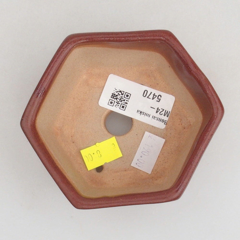 Keramická bonsai miska 9,5 x 9 x 4,5 cm, farba hnedá