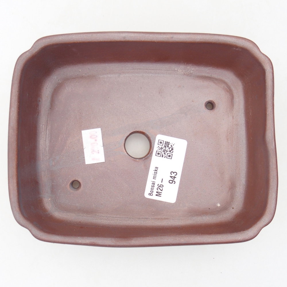 Keramická miska na bonsaje 15 x 12 x 4,5 cm, farba kovu