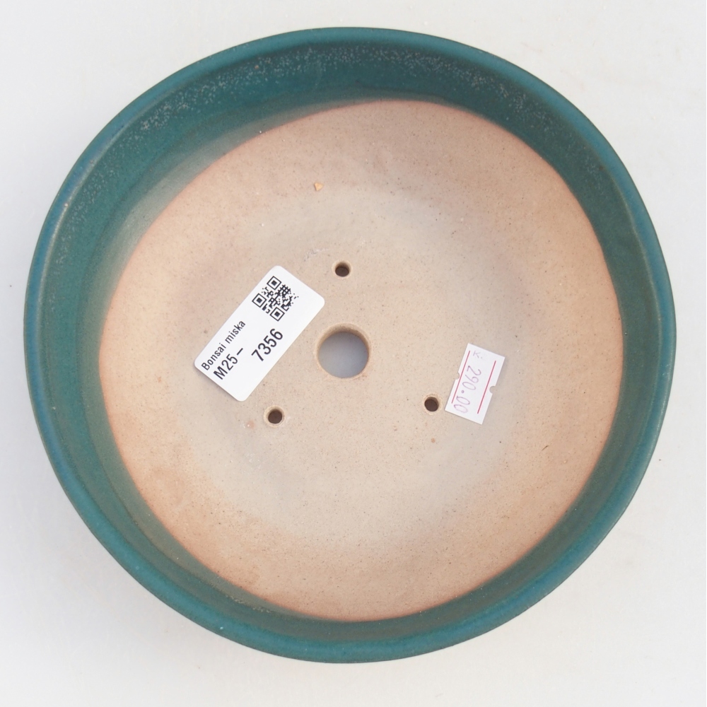 Keramická miska na bonsaje 17,5 x 17,5 x 5 cm, farba modrá