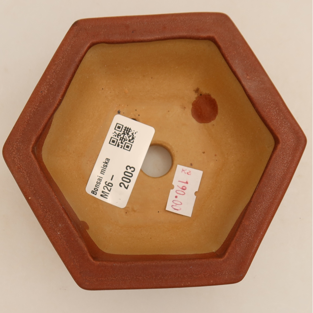Keramická miska na bonsai 12 x 10,5 x 4 cm, farba vínová