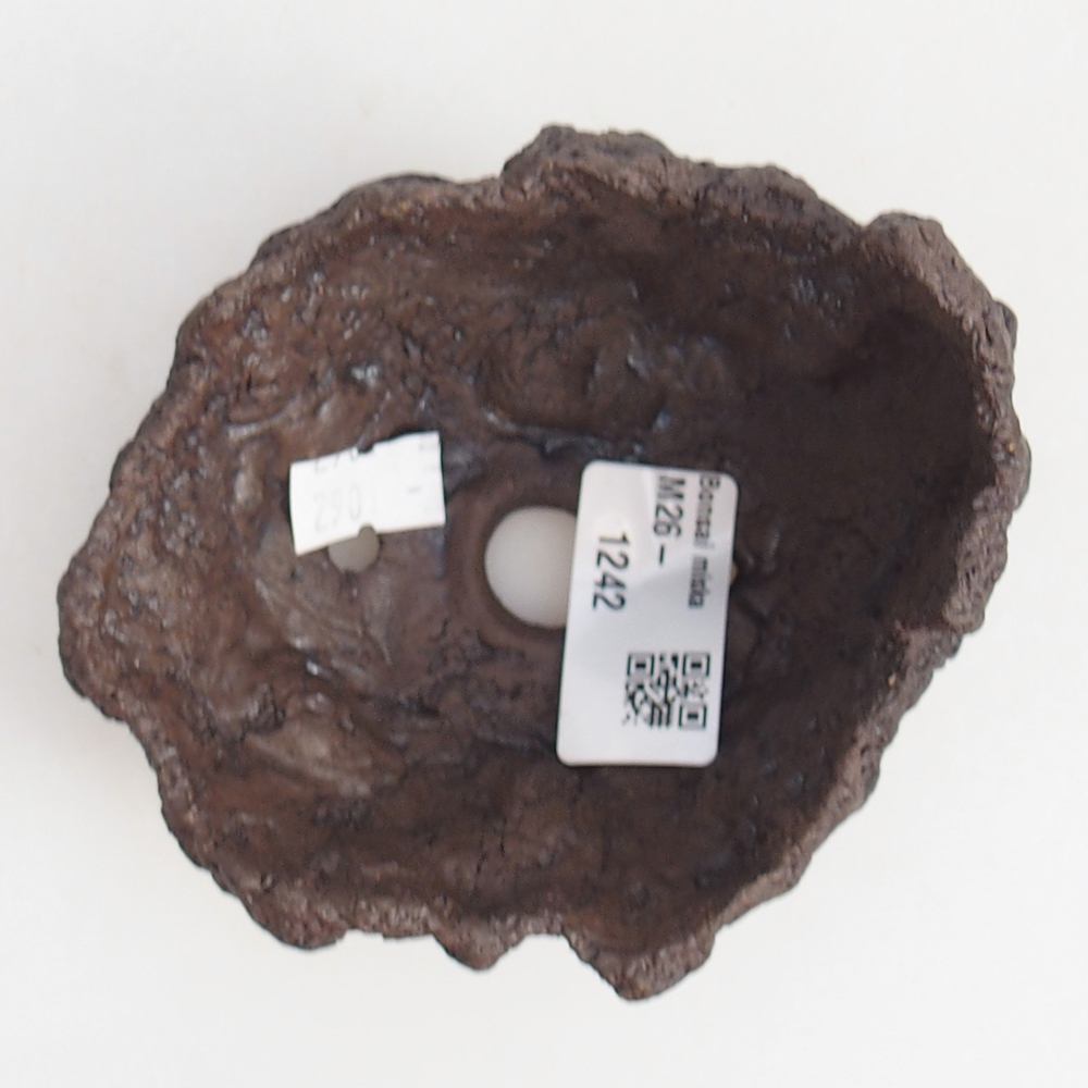 Keramická mušľa 10 x 9 x 7,5 cm , farba hnedá