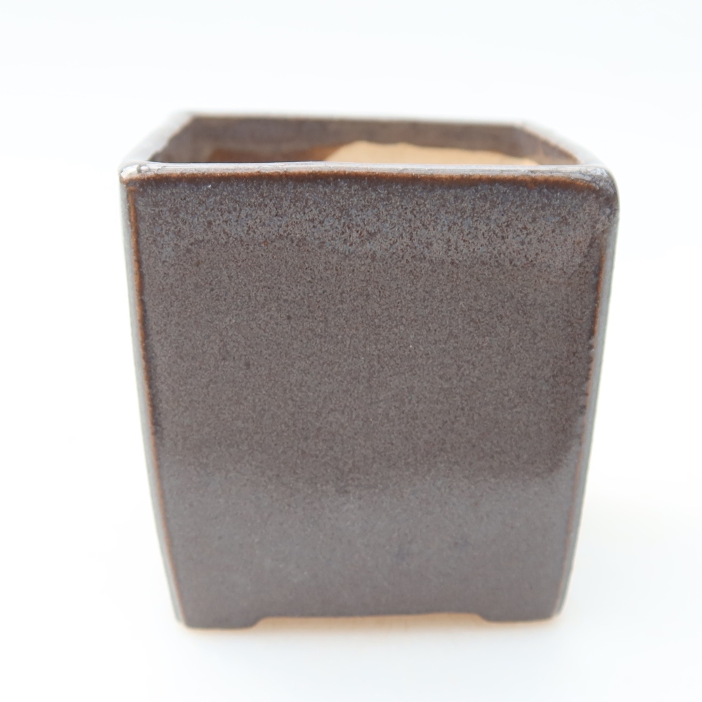 Keramická miska na bonsaje 5 x 5 x 5 cm, farba sivá