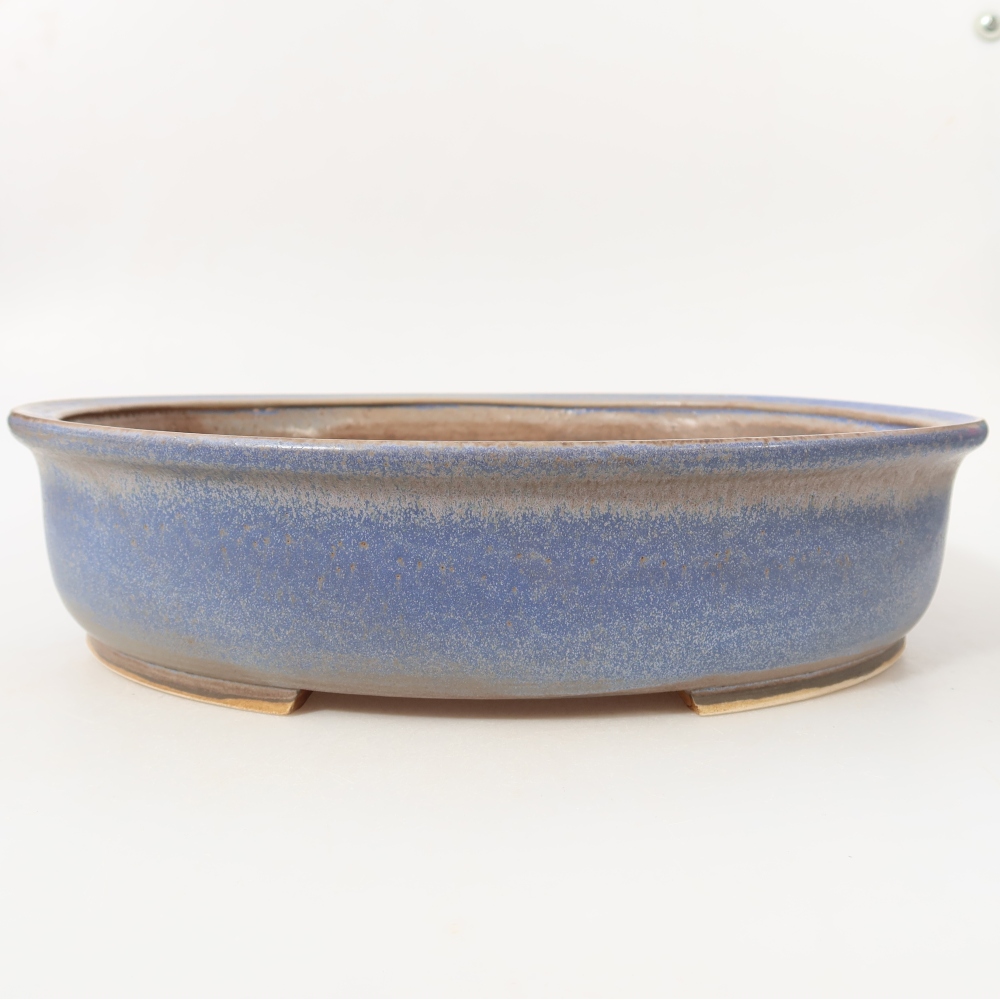 Keramická miska na bonsaje 31,5 x 27,5 x 7 cm, farba modrá