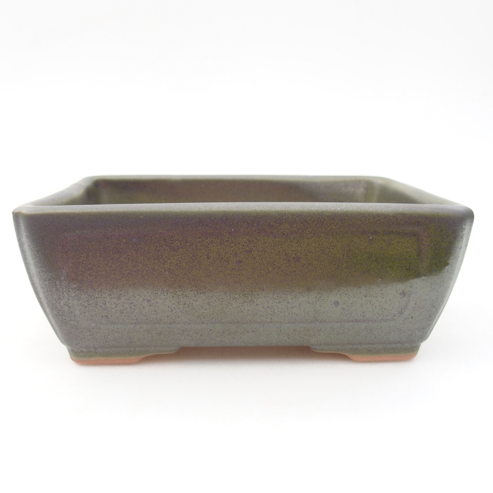 Keramická bonsai miska 16 x 12 x 6 cm, farba zelená