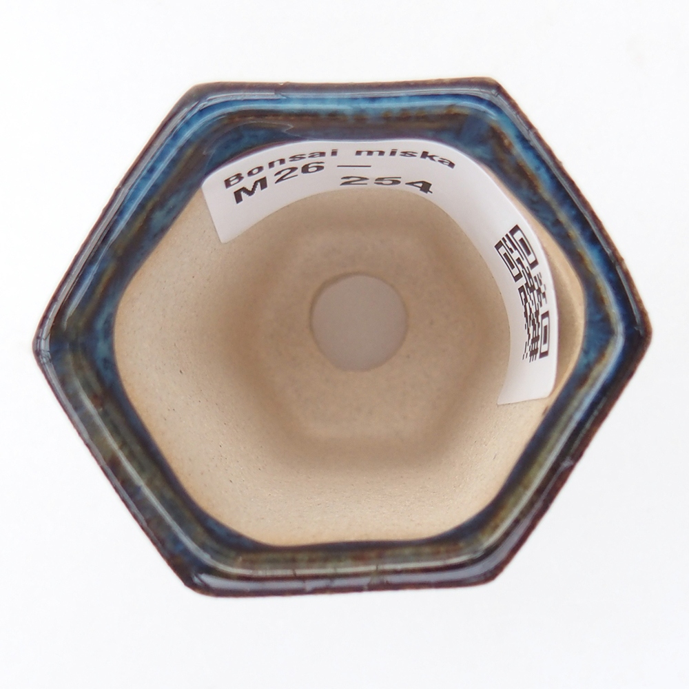 Mini bonsajová miska 4 x 3,5 x 5,5 cm, farba modrá
