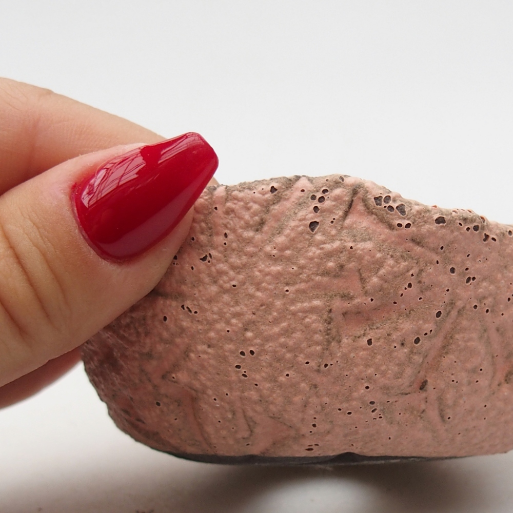 Keramická mušľa 9 x 8,5 x 4 cm , farba ružová