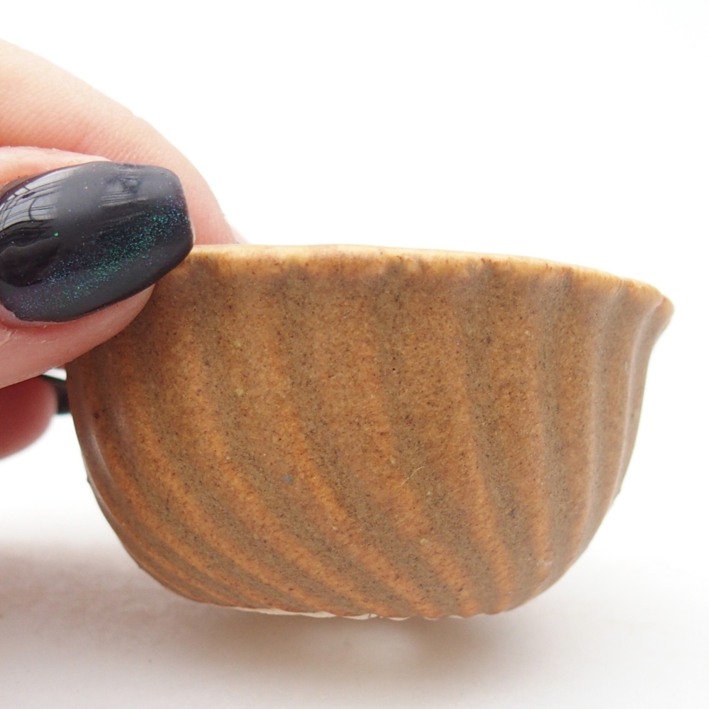 Mini bonsajová miska 5,5 x 5,5 x 3 cm, hnedá