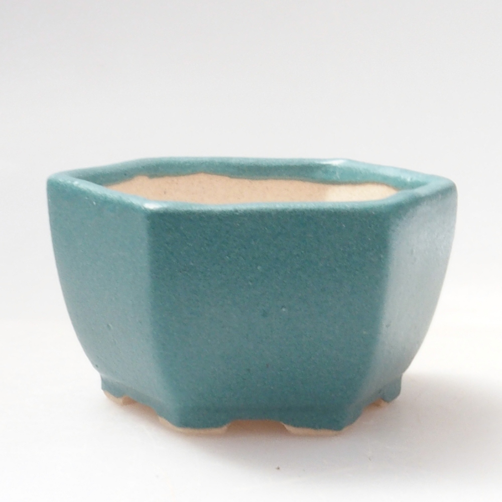 Keramická bonsai miska 3,5 x 3,5 x 2 cm, farba modrá