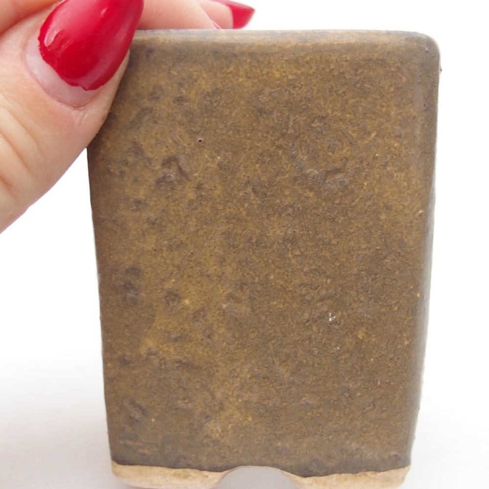 Keramická miska na bonsaje 5 x 5 x 6,5 cm, hnedá