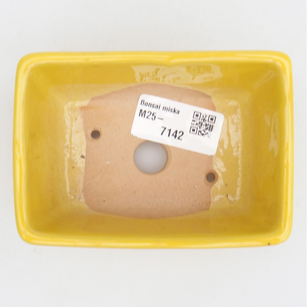 Keramická miska na bonsaje 10,5 x 7,5 x 4,5 cm, žltá
