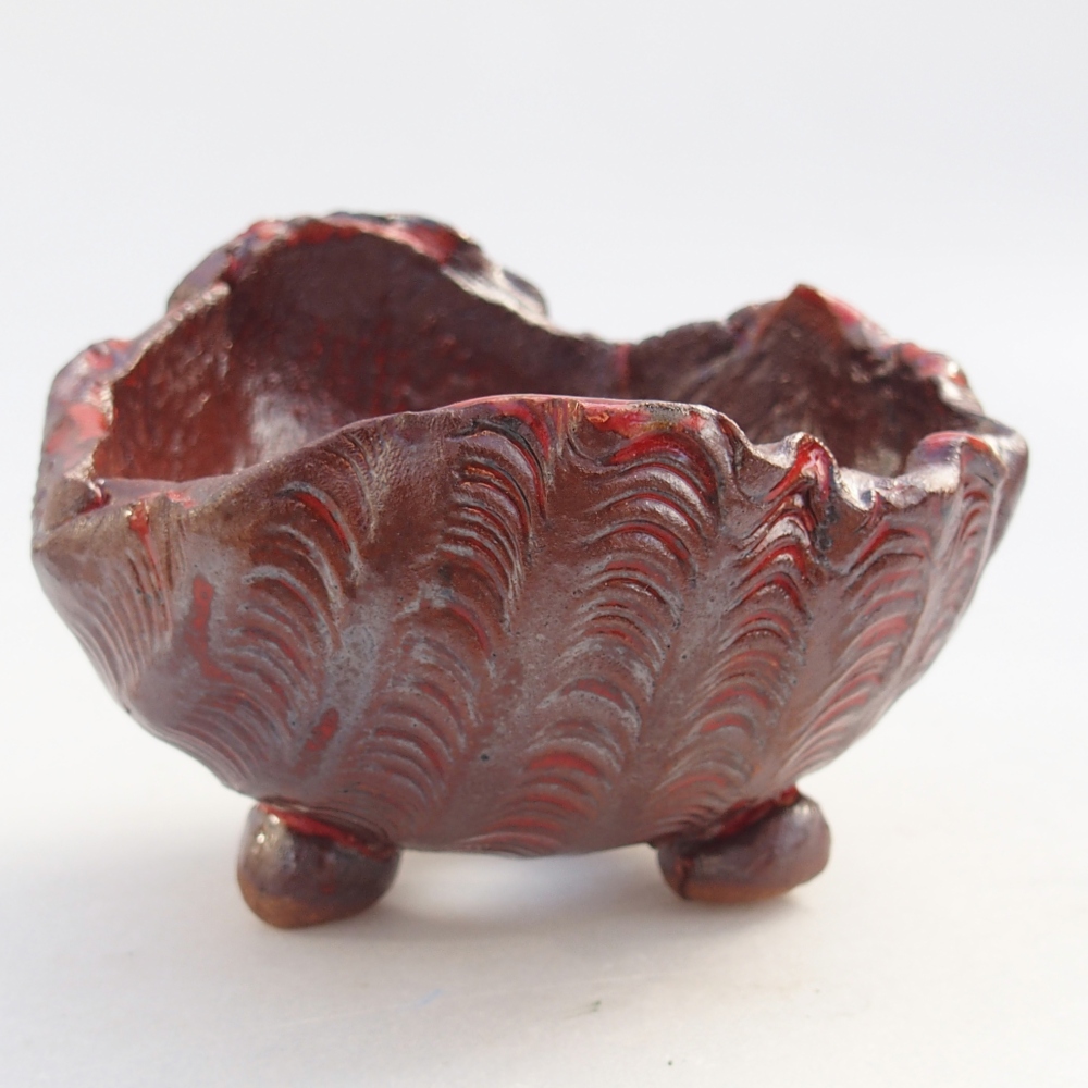 Keramická mušľa 10 x 10 x 8 cm , farba hnedá