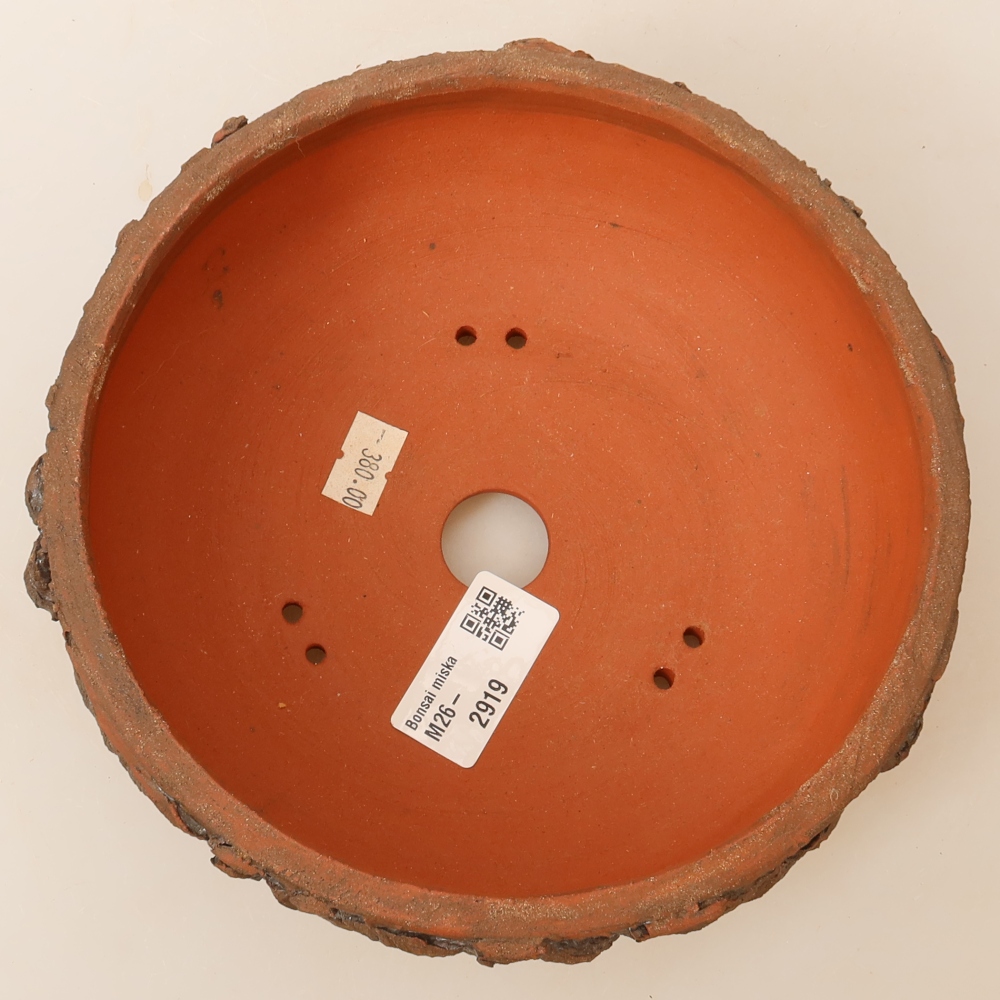 Keramická miska na bonsaje 17,5 x 17,5 x 6,5 cm, farba hnedá