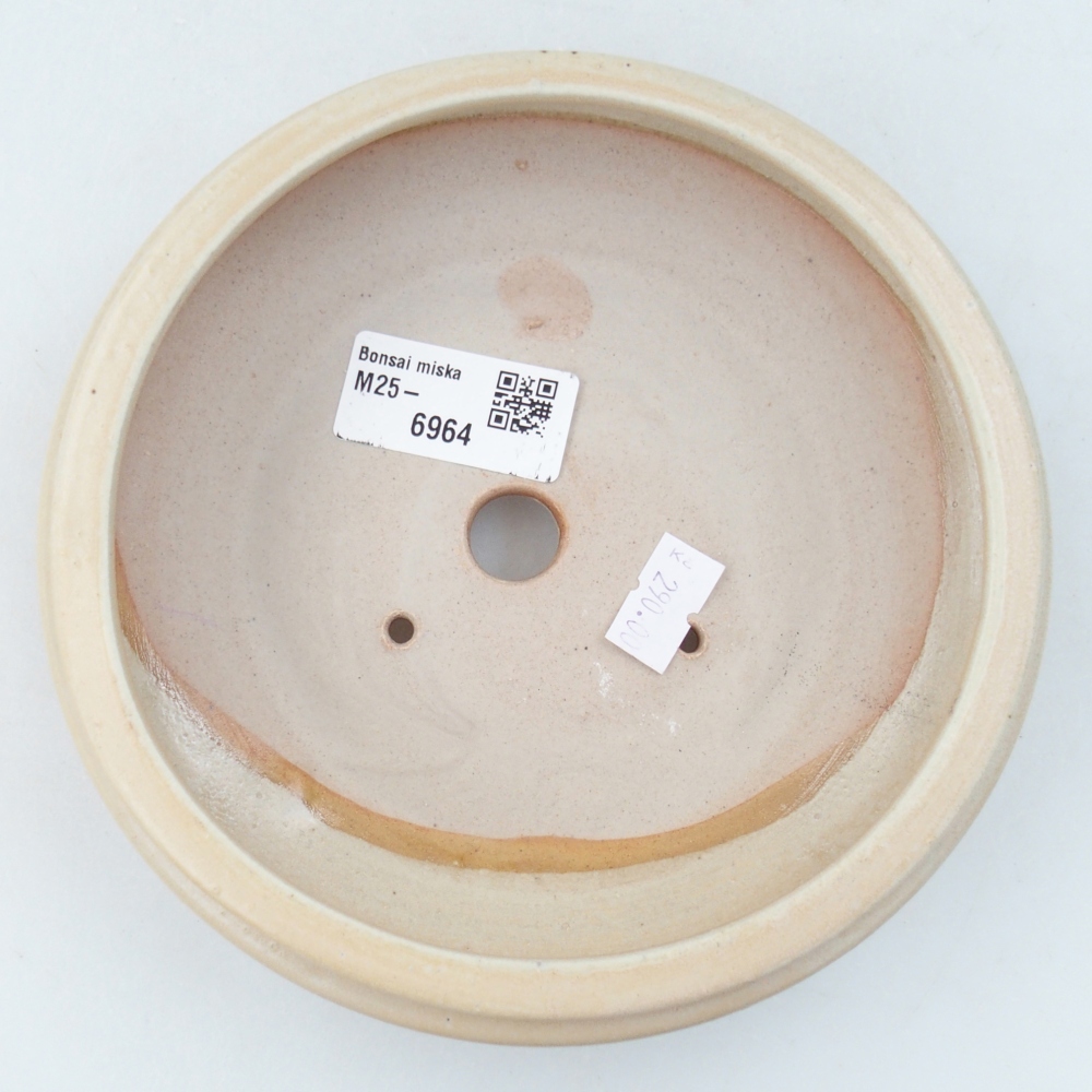 Keramická miska na bonsaje 15 x 15 x 5 cm, farba béžová