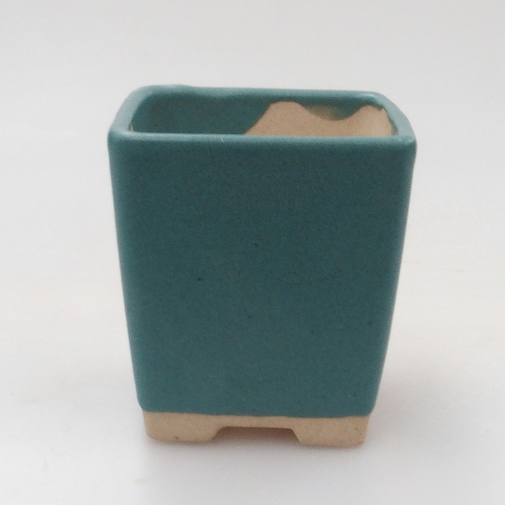 Keramická bonsai miska 4,5 x 4,5 x 5 cm, farba modrá