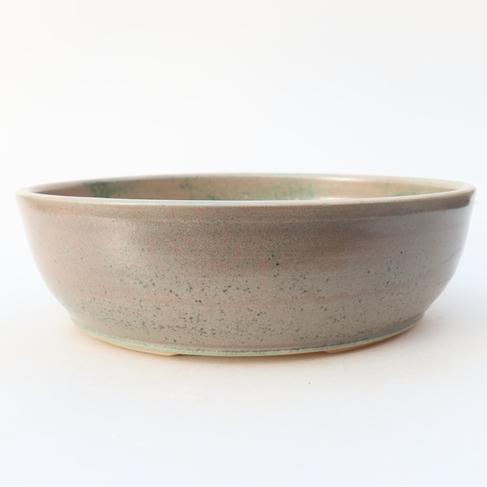 Keramická miska na bonsaje 20 x 20 x 6 cm, farba béžová