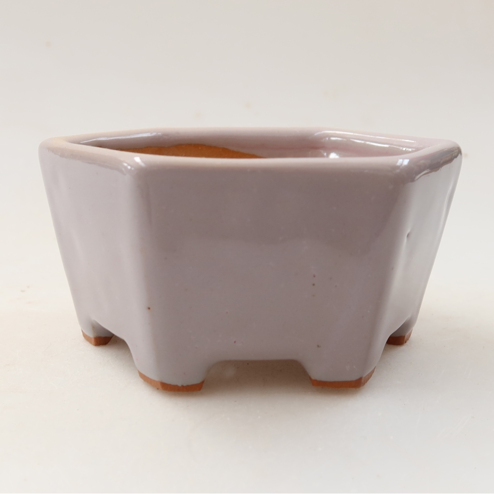 Keramická miska na bonsaje 10 x 9 x 5 cm, farba fialová