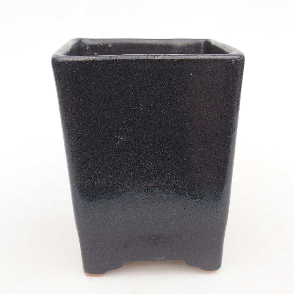 Keramická miska na bonsaje 8,5 x 8,5 x 11,5 cm, sivá