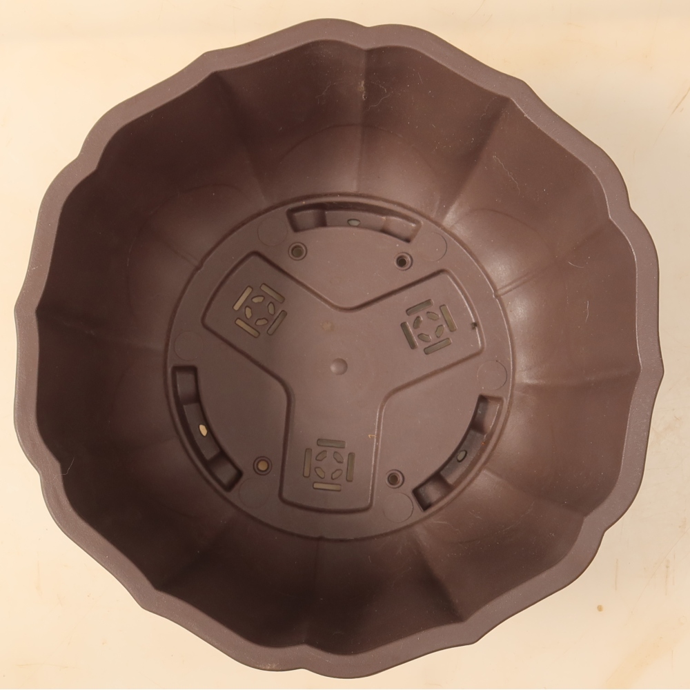 Plastová miska na bonsaje MP-34, hnedá – 22 x 22 x 9,5 cm 
