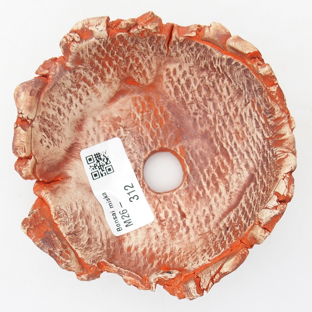 Keramická mušľa 11 x 11 x 5 cm , farba oranžová