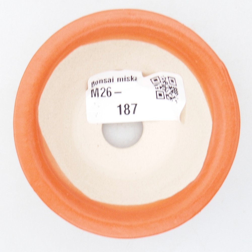 Mini bonsajová miska 7,5 x 7,5 x 3 cm, oranžová