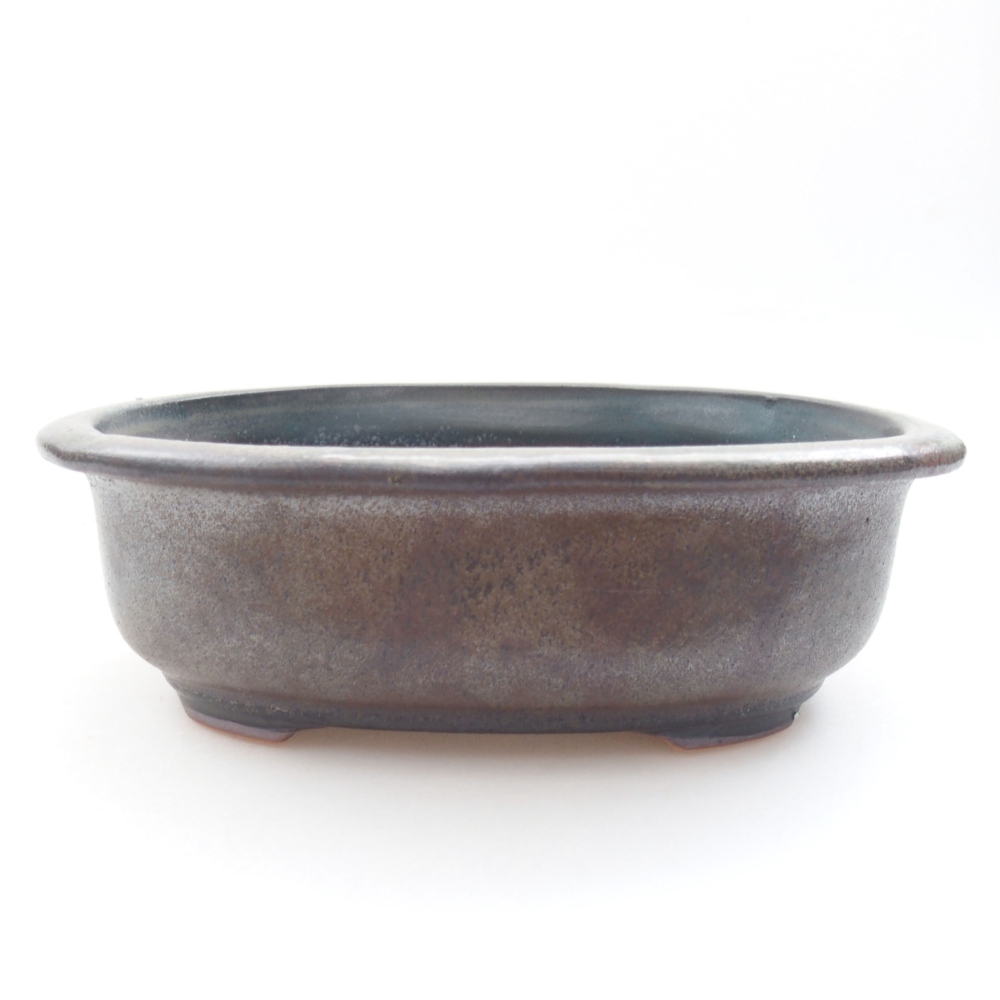 Keramická bonsai miska 18 x 15 x 6 cm, farba šedá