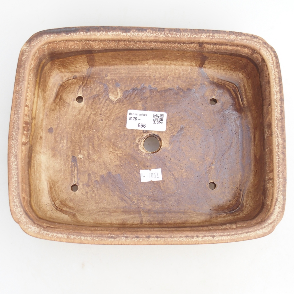 Keramická miska na bonsaje 25 x 20 x 7,5 cm, ružová