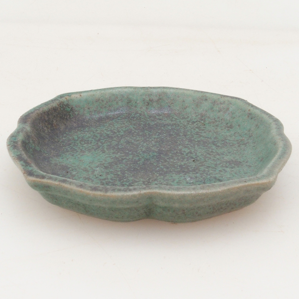 Keramická podmiska H95 - 8 x 8 x 1 cm - zelená
