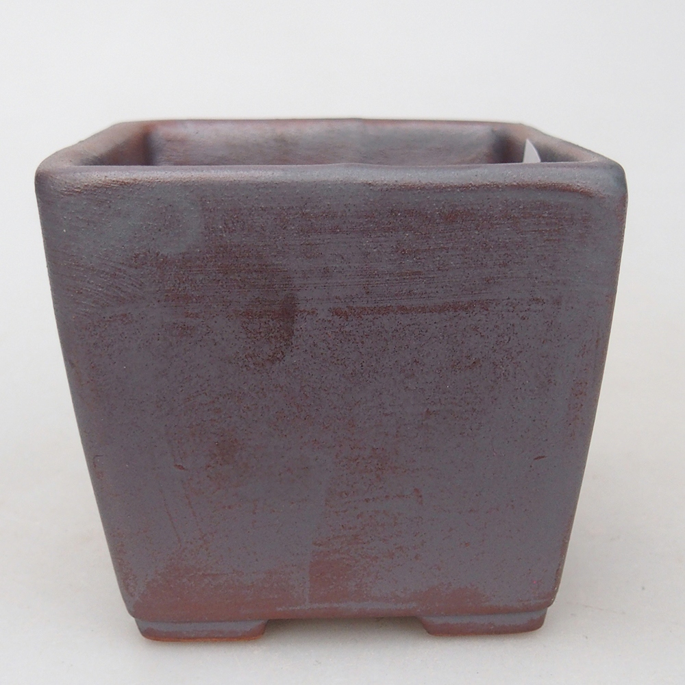 Keramická miska na bonsaje 7,5 x 7,5 x 7 cm, farba kovu