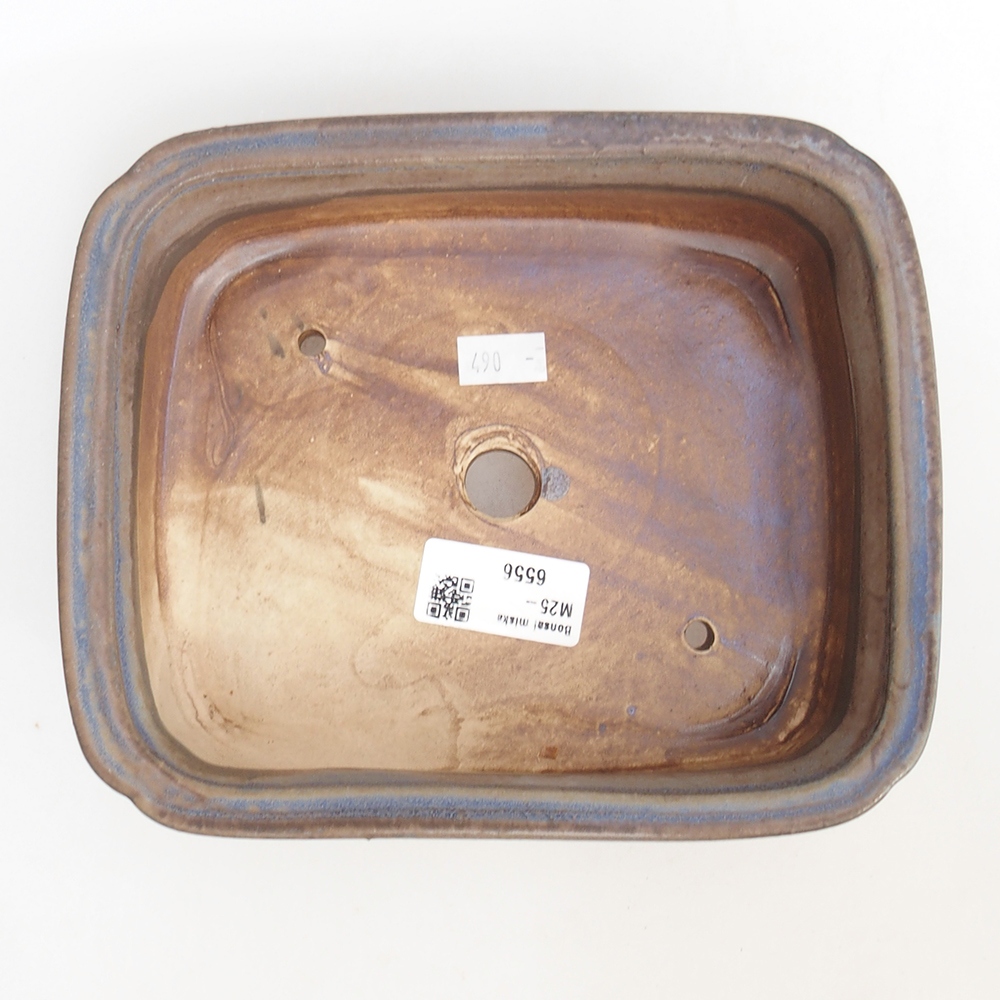 Keramická miska na bonsaje 20 x 17 x 6 cm, farba modrá