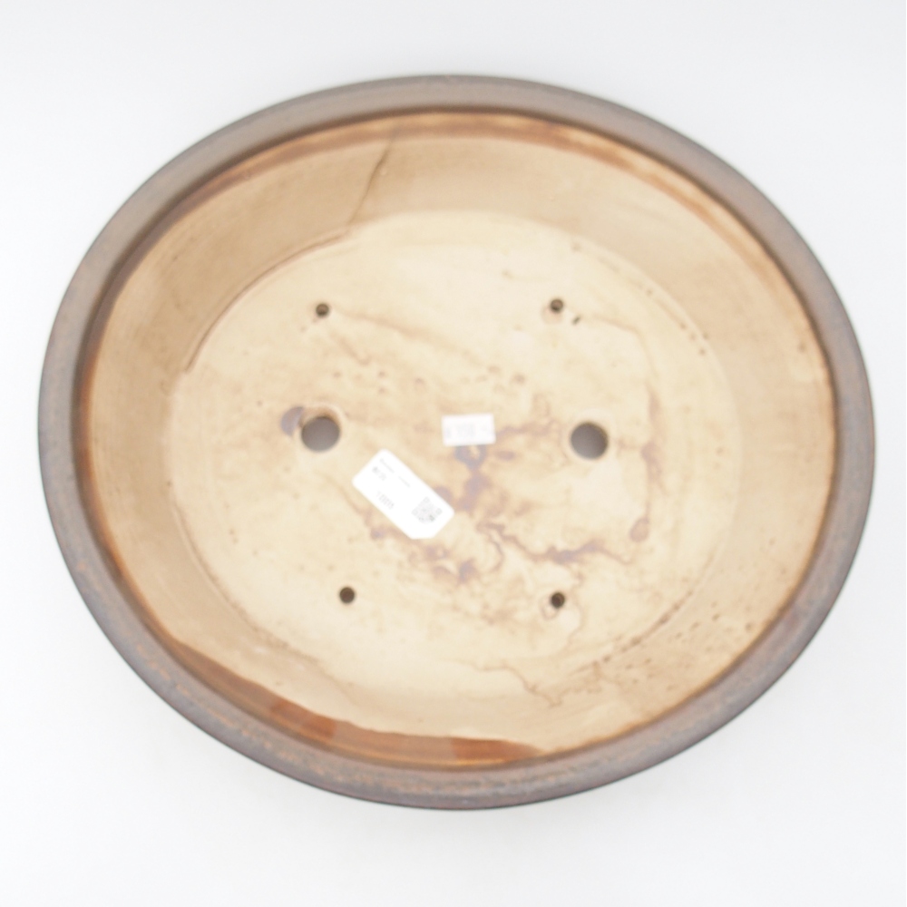 Keramická miska na bonsaje 32 x 29 x 7 cm, hnedá