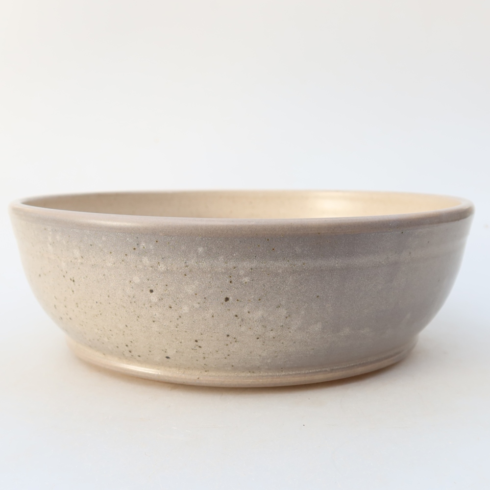 Keramická miska na bonsaje 20 x 20 x 6,5 cm, farba béžová