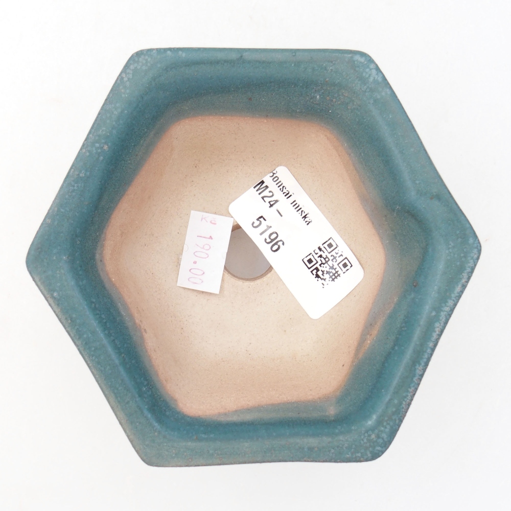Keramická bonsai miska 10,5 x 9,5 x 5,5 cm, farba modra