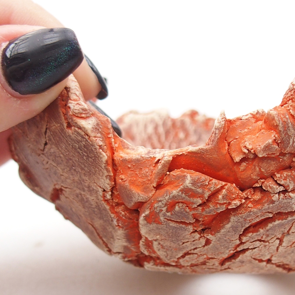 Keramická mušľa 11 x 11 x 5 cm , farba oranžová