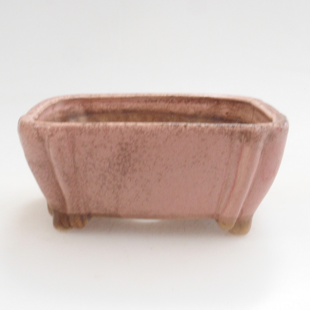 Keramická bonsai miska 10 x 8,5 x 4,5 cm, farba ružová