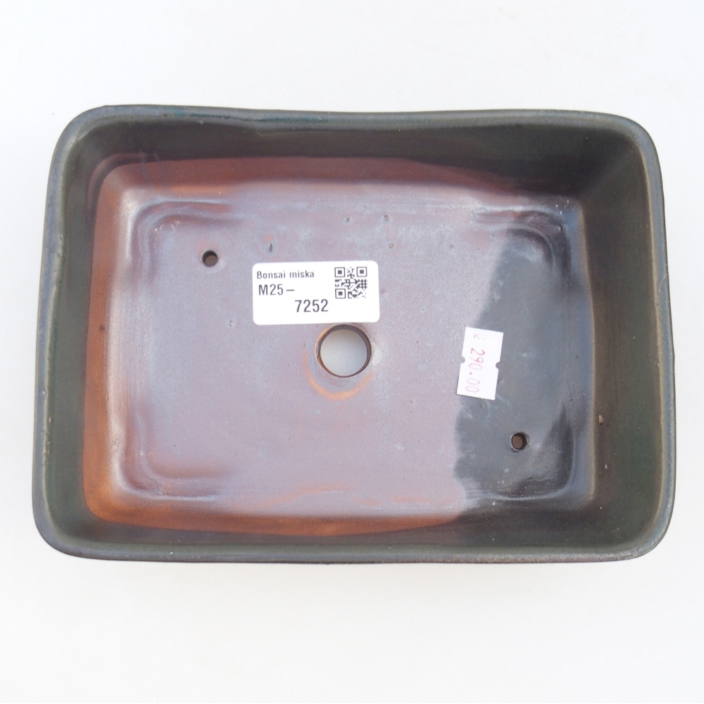 Keramická miska na bonsaje 18,5 x 13,5 x 3,5 cm, sivá