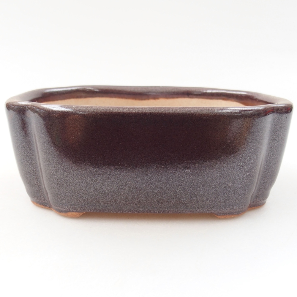 Keramická bonsai miska 12 x 9 x 4,5 cm, farba hnedá