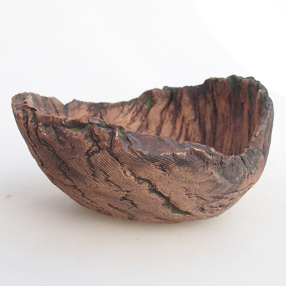 Keramická mušľa 13 x 13 x 7 cm , farba zelená