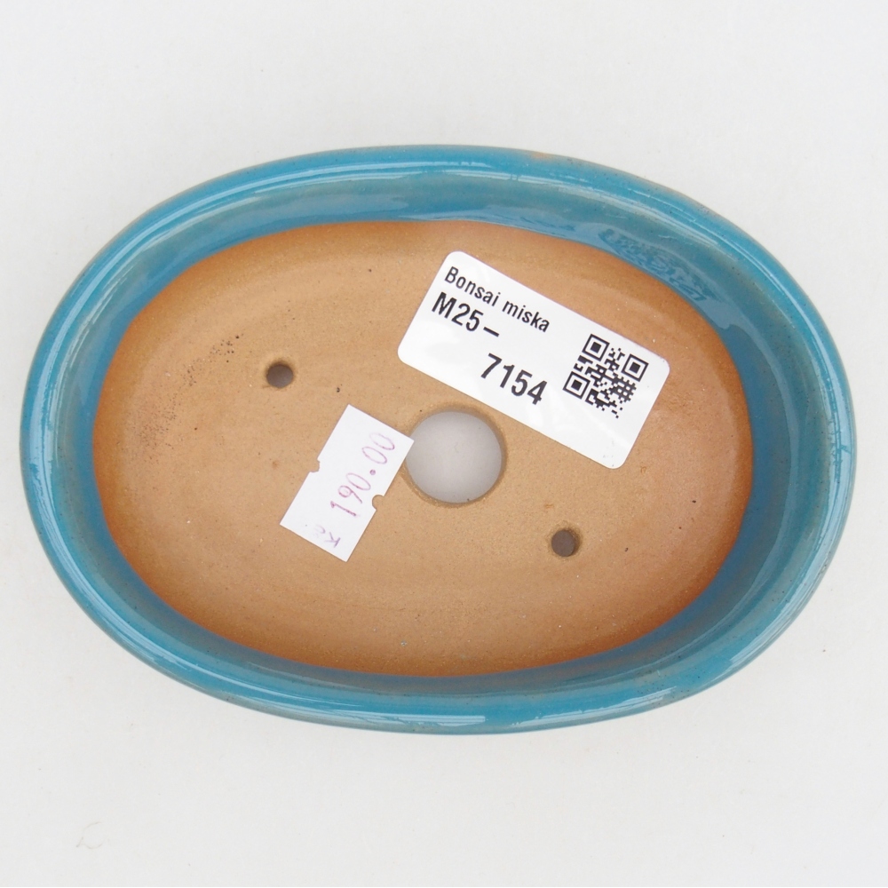 Keramická miska na bonsaje 12 x 8,5 x 3 cm, farba modrá