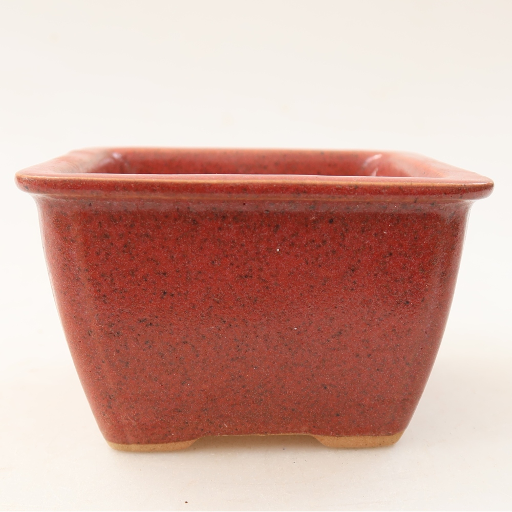 Keramická miska na bonsai 8,5 x 8,5 x 5,5 cm, farba ružová