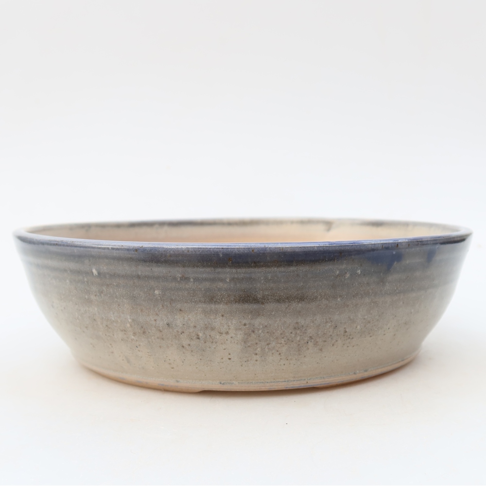 Keramická miska na bonsaje 21 x 21 x 6 cm, farba modrá