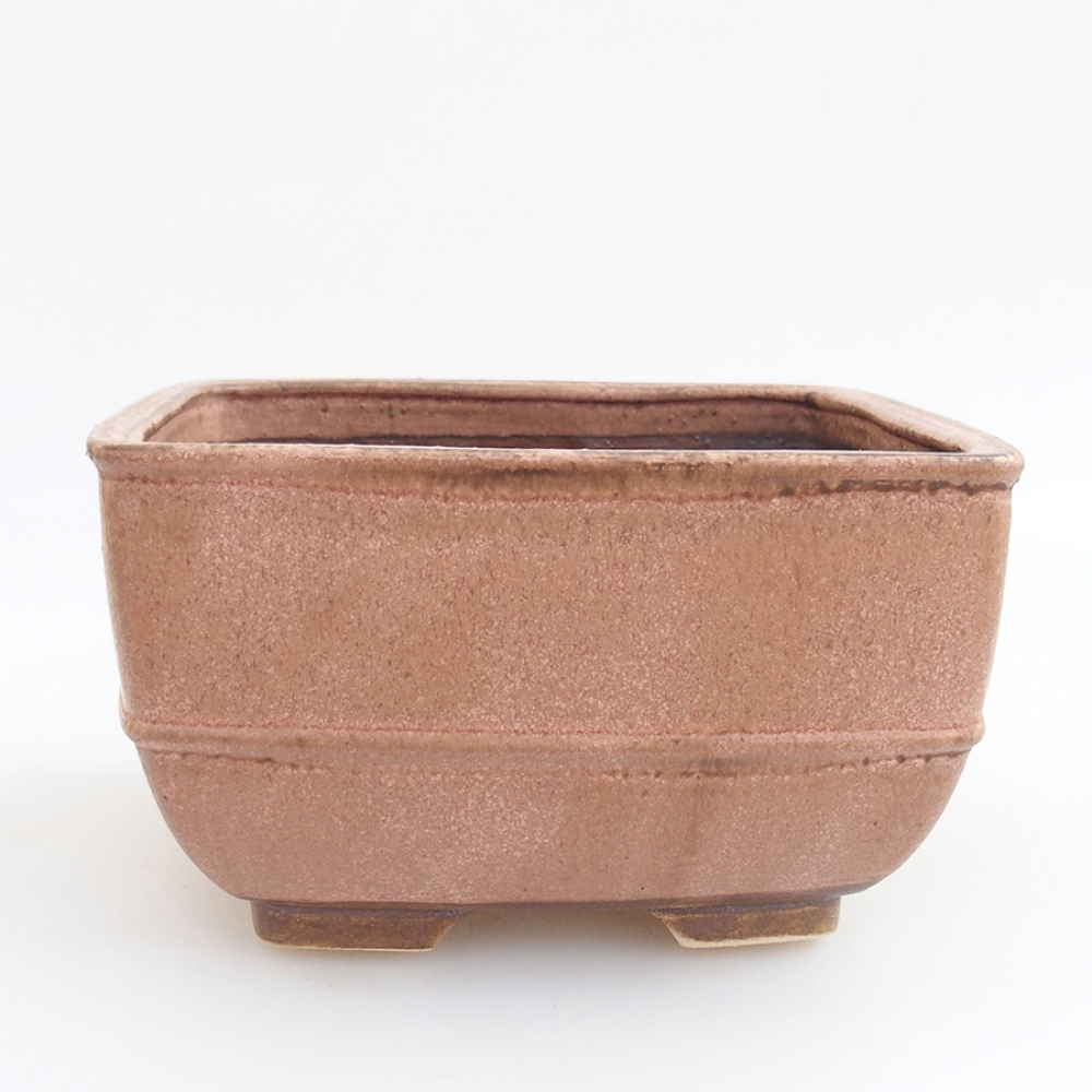 Keramická bonsai miska 16 x 16 x 9 cm, farba ružová