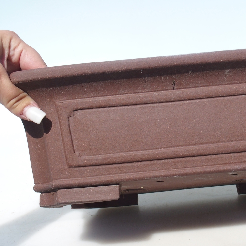 Miska na bonsaj 35,5 x 36,5 x 11 cm breza hnedá