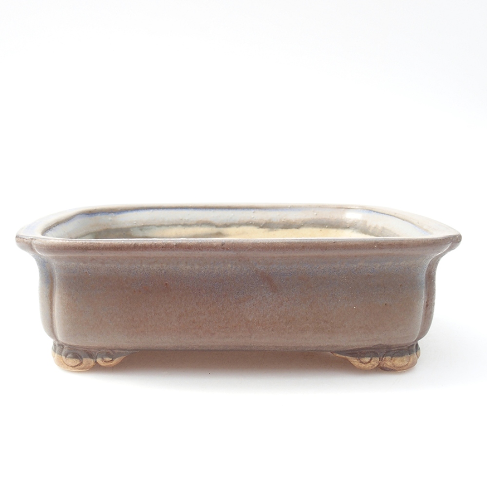 Keramická bonsai miska 19,5 x 16,5 x 6 cm, farba modra