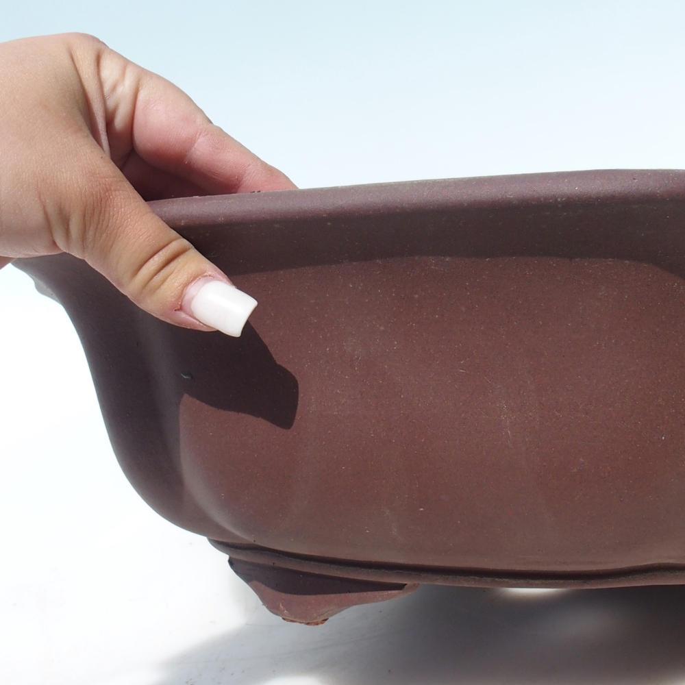 Miska na bonsaj 39,5 x 37,5 x 12 cm - hnedá